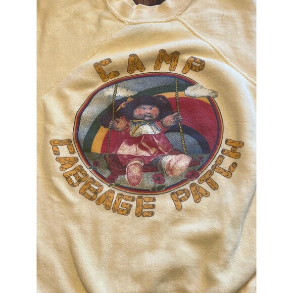 Vtg 1980’s Cabbage Patch Kids Camp Juniors Sz M Jean Top Made USA READ - Picture 2 of 12